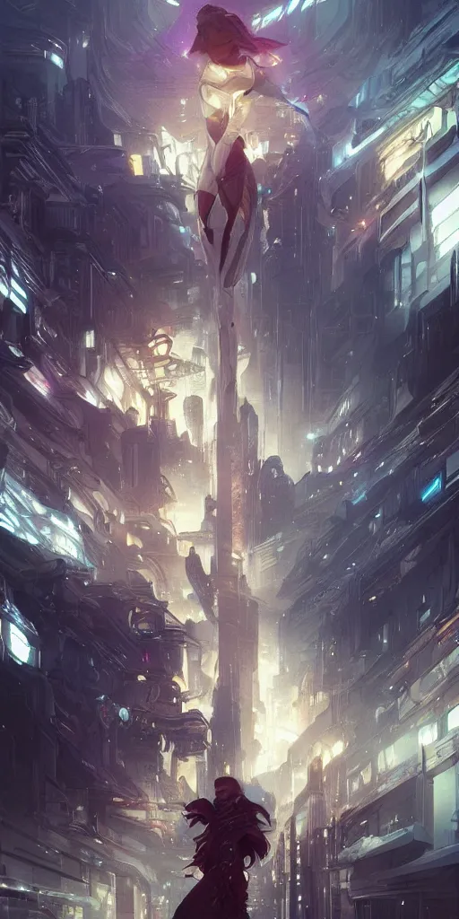 Prompt: dark space, future city scape, epic lighting, sketch illustration, ultra detailed, art by artgerm and greg rutkowski and alphonse mucha