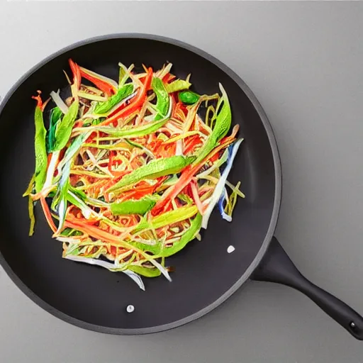 Image similar to a wok made of stretchy plastic that has been stretched out so that it's longer than it is wide