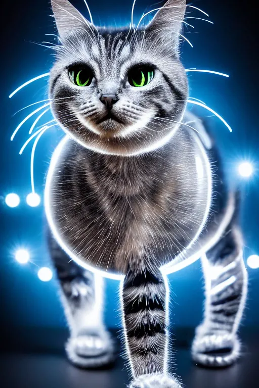 Image similar to realistic detailed photo of the mechanical robocat, symmetry, awesome exposition, very detailed, highly accurate, intricate, professional lighting diffracted lightrays, 8 k, sense of awe, science magazine cover