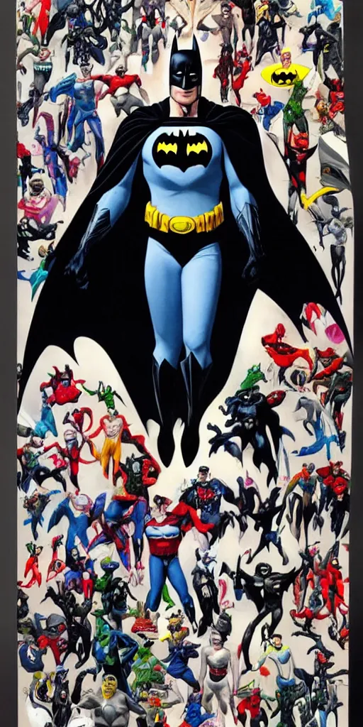 Image similar to !dream full body batman character design by Alex Ross