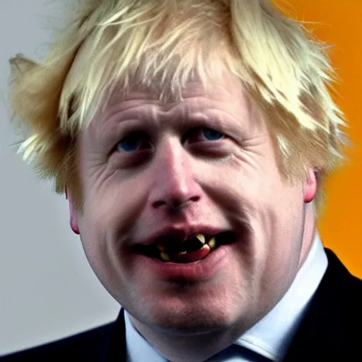 Image similar to boris johnson as manbearpig