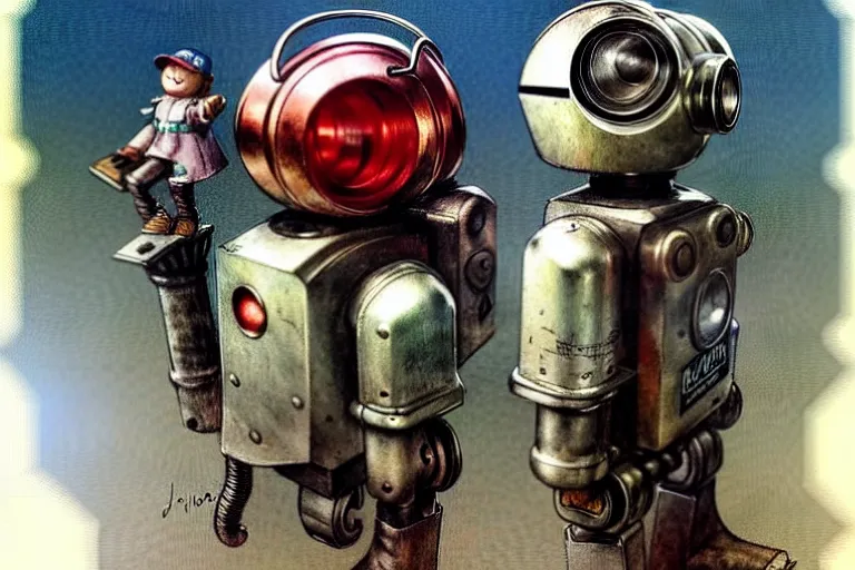 Image similar to adventurer ( ( ( ( ( 1 9 5 0 s retro future robot android wise old owl android. muted colors. ) ) ) ) ) by jean baptiste monge!!!!!!!!!!!!!!!!!!!!!!!!! chrome red