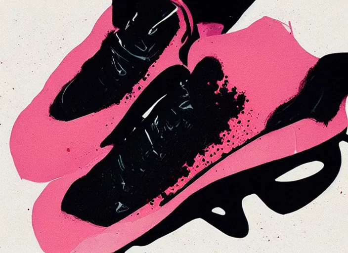 Prompt: sneakers design, a fashion sneaker, retro, conrad roset, greg rutkowski, flume cover art