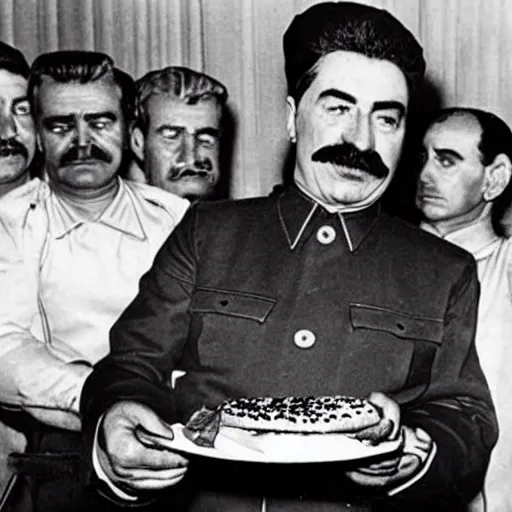Image similar to Joseph Stalin eats a burger