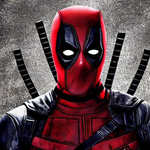 Prompt: deadpool in sons of anarchy 4 k detailed