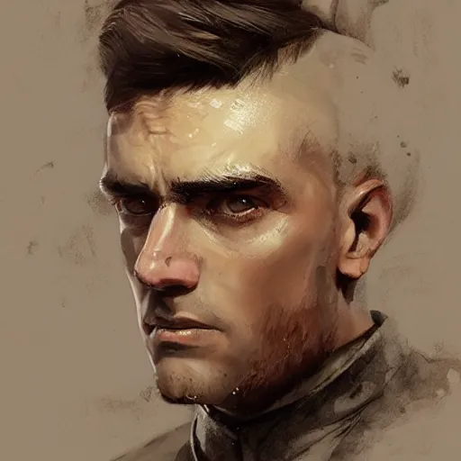 Image similar to historical portrait of jose de san martin, colourised, face portrait, epic, tragic, hd shot, digital portrait, beautiful, artstation, comic style, by artgerm, guy denning, jakub rozalski, magali villeneuve and charlie bowater