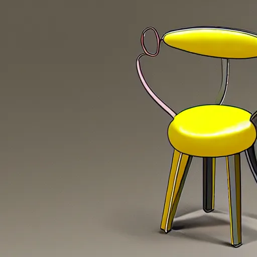 Image similar to a banana - shaped chair, design draft