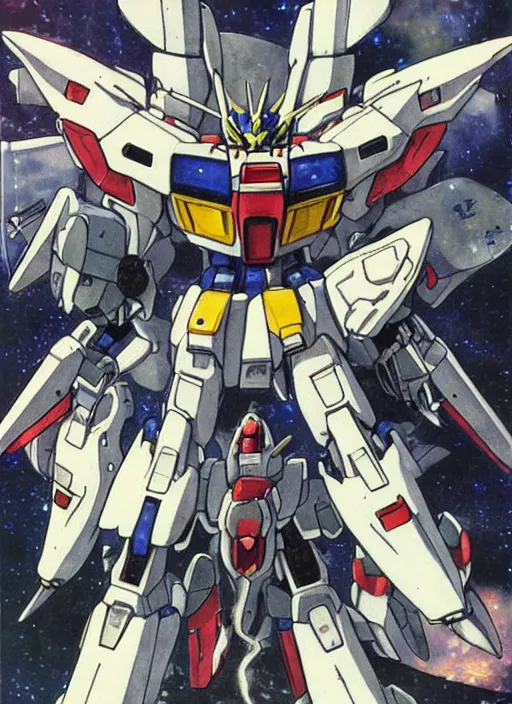 Image similar to Gundam by Yoshitaka Amano