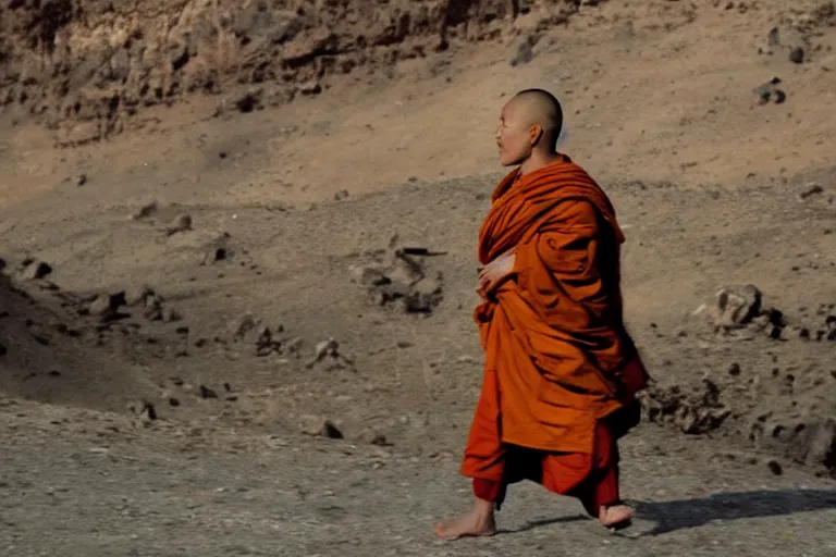 Image similar to movie of a monk in Tibet by Emmanuel Lubezki