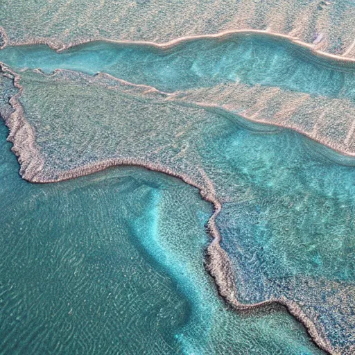 Image similar to diamond encrusted sandy coastline, iridescent