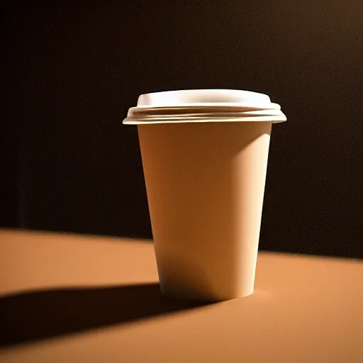 Prompt: a professional cinematic photorealistic render of a coffee cup made with Maxwell Render, V-Ray, Luxrender, made with Houdini, on CGSociety