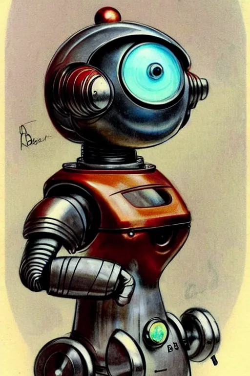 Image similar to ( ( ( ( ( 1 9 5 0 s robot b 9 robot maid rosey, lost in space robert kinoshita robby the robot. muted colors. ) ) ) ) ) by jean - baptiste monge!!!!!!!!!!!!!!!!!!!!!!!!!!!!!!