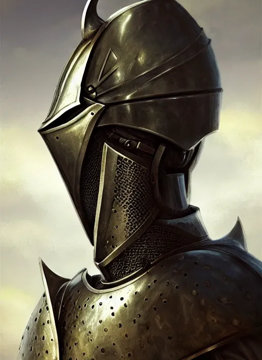 Image similar to male knight in armor profile shot!! murky lighting, wind blowing, portrait, fairytale, physical mental perfection, symmetrical! intricate, romanticism, highly detailed, biblical divine holy perfection!! digital painting, artstation, concept art, smooth, sharp focus, by artgerm and greg rutkowski and alphonse mucha