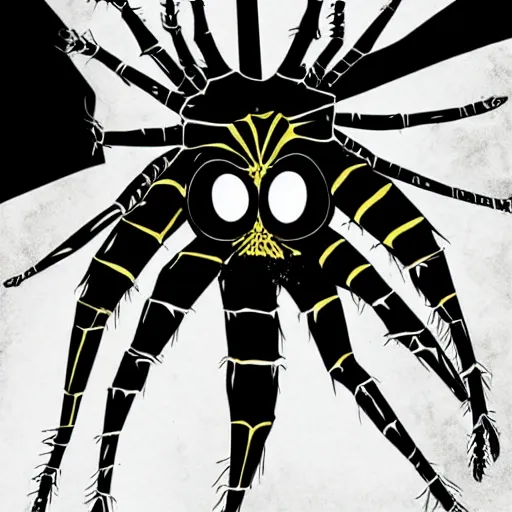 Image similar to spider cryptid, comic book art style