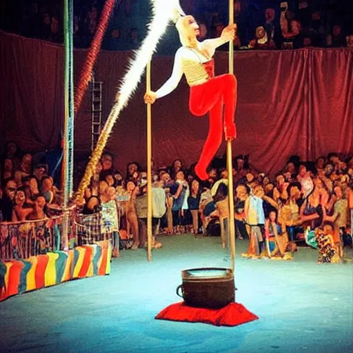 Image similar to circus performance, incredible skills, perfect timed picture