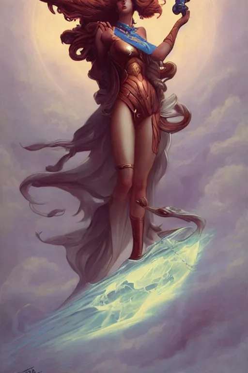 Image similar to Artemis by Peter Mohrbacher in the style of Gaston Bussière, Art Nouveau