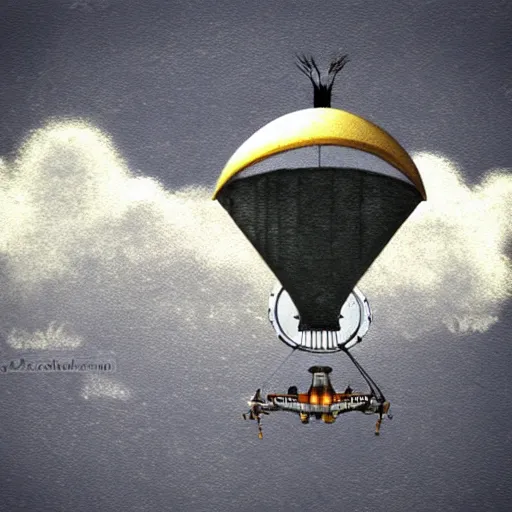 Image similar to Steampunk Airship above the clouds