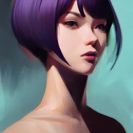 Prompt: elegant girl in urban outfit, cute fine face, rounded eyes, digital painting, fan art, pixiv, by Ilya Kuvshinov, katsuhiro otomo ghost-in-the-shell, magali villeneuve, artgerm, Jeremy Lipkin and Michael Garmash and Rob Rey