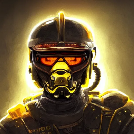 Prompt: helmet lion cyberpunk made of yellow lava and fire in wahyudi ramadhani style, profile portrait, cyberpunk fashion, realistic shaded perfect face, fine details, very dark environment, misty atmosphere, closeup, d & d, fantasy, intricate, elegant, highly detailed, digital painting, artstation, concept art, matte, sharp focus, illustration, hearthstone