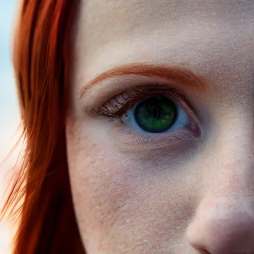 Prompt: close up portrait photo of a redhead 8k,
