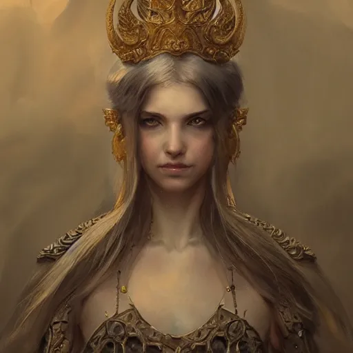 Image similar to portrait of a aasimar, d & d, fantasy, intricate, elegant, highly detailed, digital painting, artstation, concept art, matte, sharp focus, illustration, art by aenaluck and roberto ferri and greg rutkowski, epic fantasy, digital painting