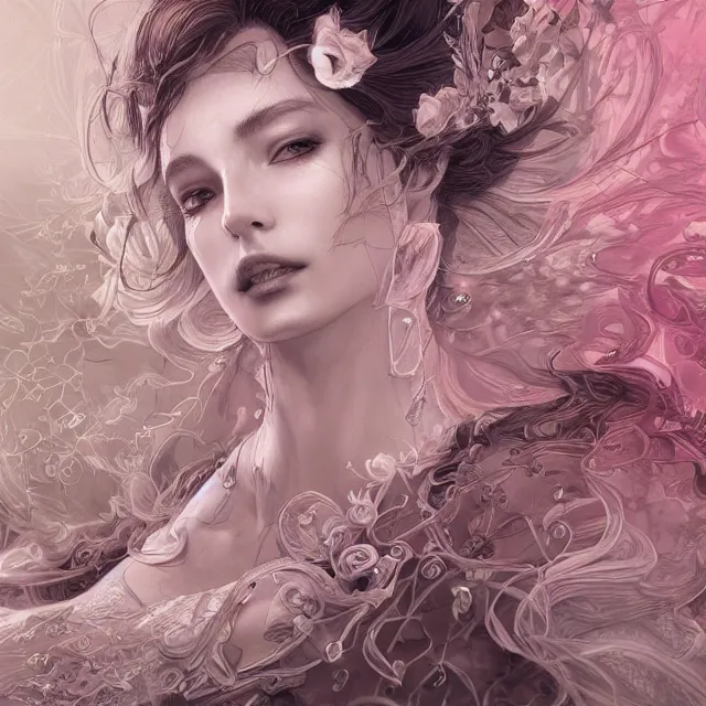 Prompt: the portrait of one sensual electric type personified as an absurdly beautiful, graceful, elegant, sophisticated, young woman made, an ultrafine hyperdetailed illustration by kim jung gi, irakli nadar, intricate linework, bright colors, octopath traveler, final fantasy, unreal engine 5 highly rendered, global illumination, radiant light, detailed and intricate environment