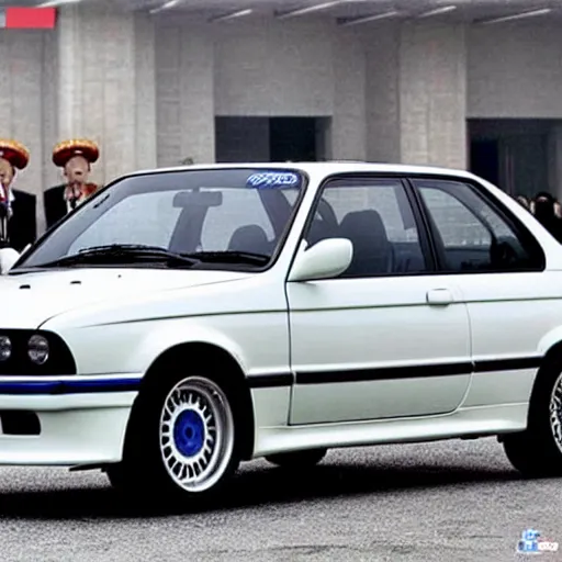 Prompt: north korean bmw m 3 e 3 0