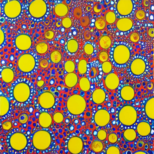 Image similar to A new dynamic reflection art piece, by Yayoi Kusama