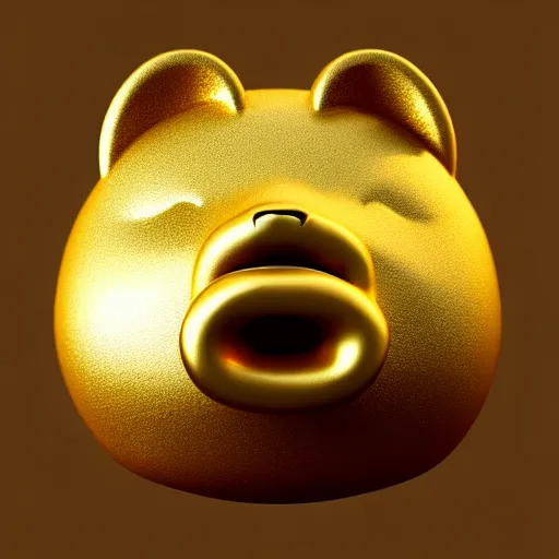 Image similar to cute gold pig symbol with a coin in it's mouth : : ornate, dynamic, particulate, intricate, elegant, highly detailed, centered, artstation, smooth, sharp focus, octane render, 3 d