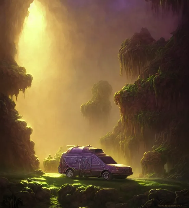 Prompt: subsurface scattering, a caravan rests at the verdant oasis, the art of athas and dark sun, brom's dark sun art on a 7 0's style fantasy novel cover, digital painting by brom, amazingly detailed d & d art, concept art, intricate details, beautiful, volumetric lighting, ultrarealistic, cgsociety, square enix cinematic art