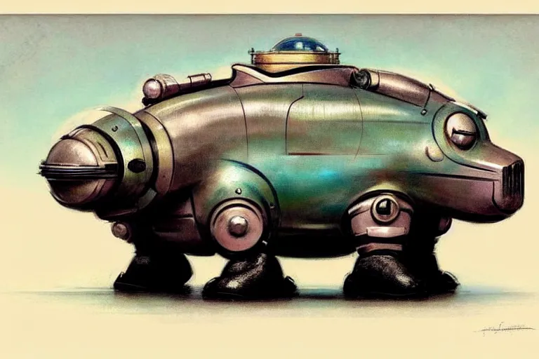 Prompt: ( ( ( ( ( 1 9 5 0 s retro future robot hippo. muted colors. ) ) ) ) ) by jean - baptiste monge!!!!!!!!!!!!!!!!!!!!!!!!!!!!!!