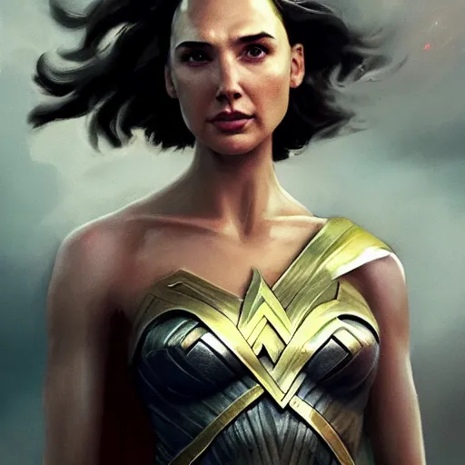 Prompt: a potrait of Gal Gadot as Kryptonian by Greg Rutkowski, Sung Choi, Mitchell Mohrhauser, Maciej Kuciara, Johnson Ting, Maxim Verehin, Peter Konig, Zack Snyder, 8k photorealistic, cinematic lighting, HD, high details, dramatic, trending on artstation, full body shot