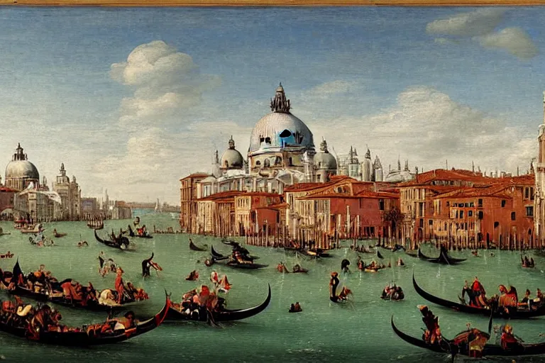 Prompt: realistic painting of Venice, 1600s