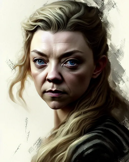 Image similar to natalie dormer, character portrait, portrait, close up, concept art, intricate details, highly detailed by greg rutkowski,