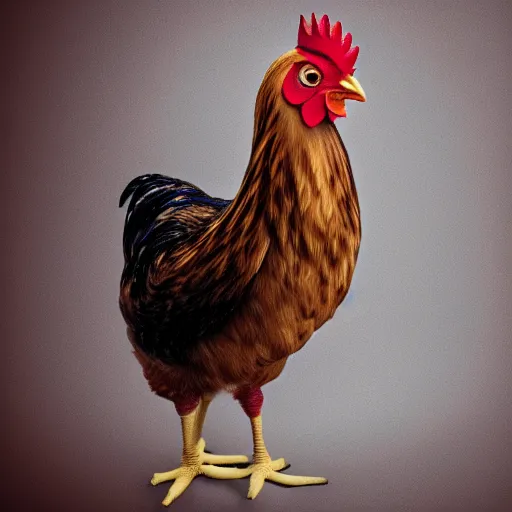 Image similar to a high quality photo of a chicken wearing a suit, realism, 8k