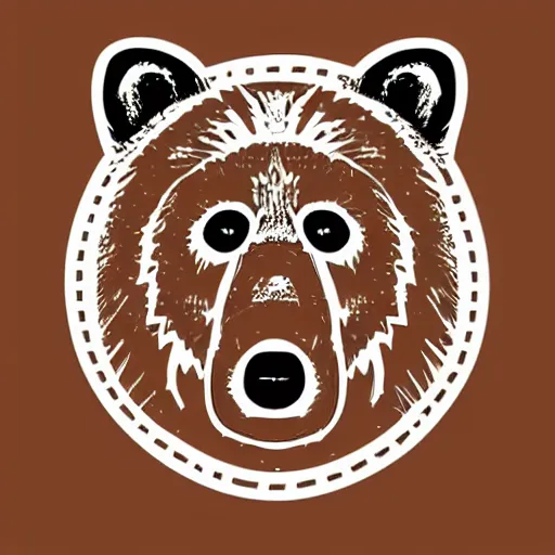 Prompt: concept cell shaded digital logo of a bear. Vector