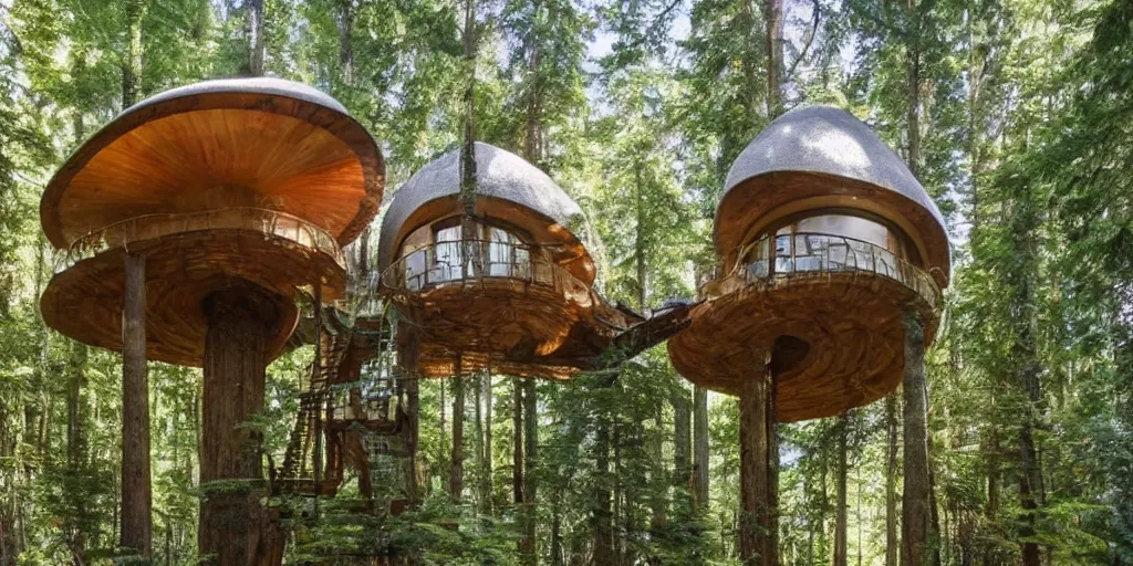Large Treehouse Residence Made From An Enormous Stable Diffusion