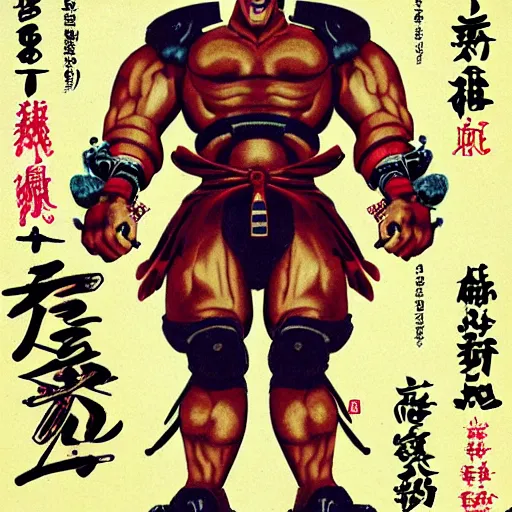 Image similar to very big very muscular very buff very strong samurai, wearing a cybernetic oni mask. The mask is cybernetic and scary. Movie still