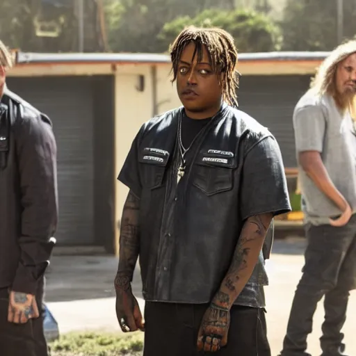 Image similar to juice wrld in sons of anarchy very detailed 4k quality super realistic