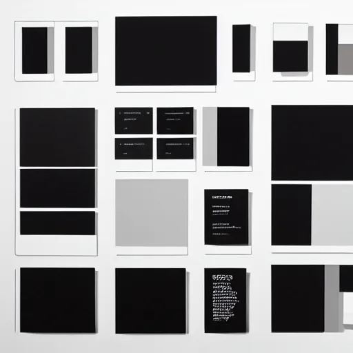 Prompt: minimal vantablack page by karl gerstner