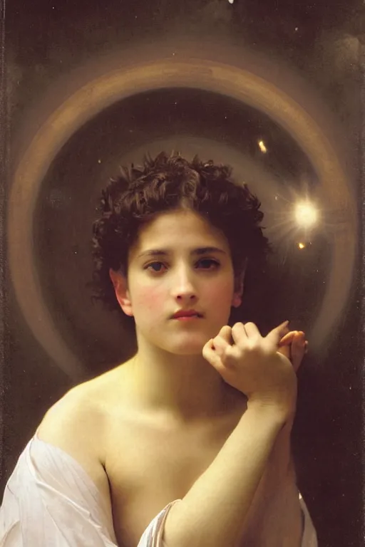 Image similar to Portrait en plein pied of a Galactic Emperor, by William Bouguereau, museum catalog,