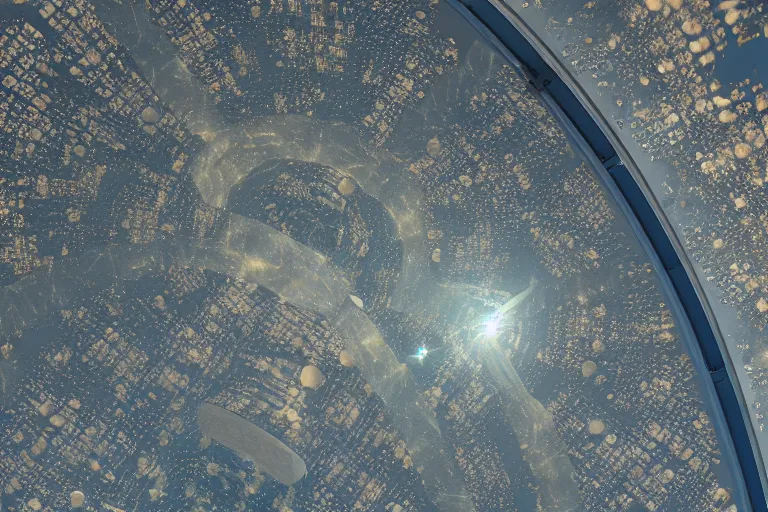 Prompt: satellite photo of a futuristic interplanetary dome, 4k, 8k, ultra realistic, detailed