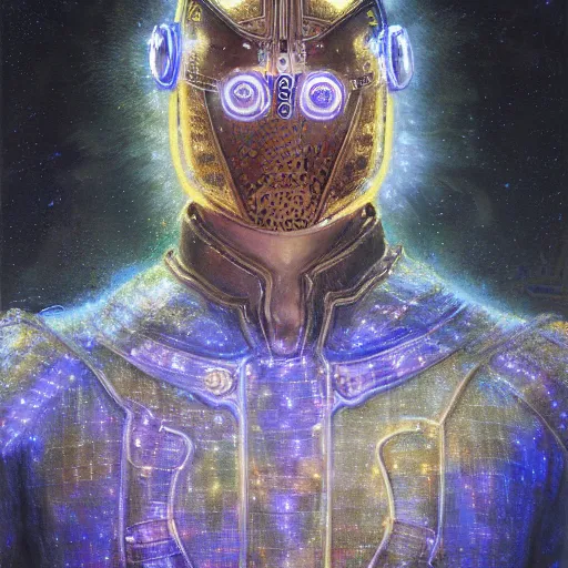 Prompt: medieval paladin knight armor anthropomorphic shiba inu scifi kirlian photography electric field glowing, cyberpunk, portrait art by donato giancola and greg rutkowski, realistic face, kirlian field, glowing in tesla electricity visible magnetic field, digital art, trending on artstation, symmetry