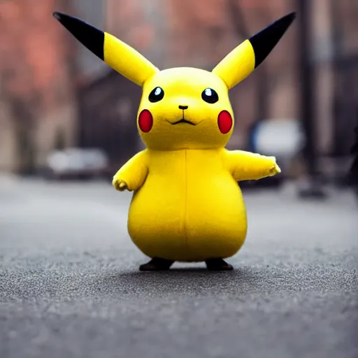 Prompt: a stunning photograph of a pikachu wearing a cape, 8 k hd, incredibly detailed, hd fur, cute mouse pokemon