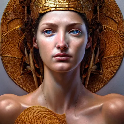 Prompt: hyperrealistic mixed media painting of beautiful goddess Athena, stunning 3d render inspired art by P. Craig Russell and Barry Windsor-Smith, perfect facial symmetry, dim volumetric lighting, 8k octane beautifully detailed render, post-processing, portrait, extremely hyper-detailed, intricate, epic composition, brown brown brown eyes, realistic eyes, cinematic lighting, masterpiece, trending on artstation, detailed detailed detailed, masterpiece, stunning