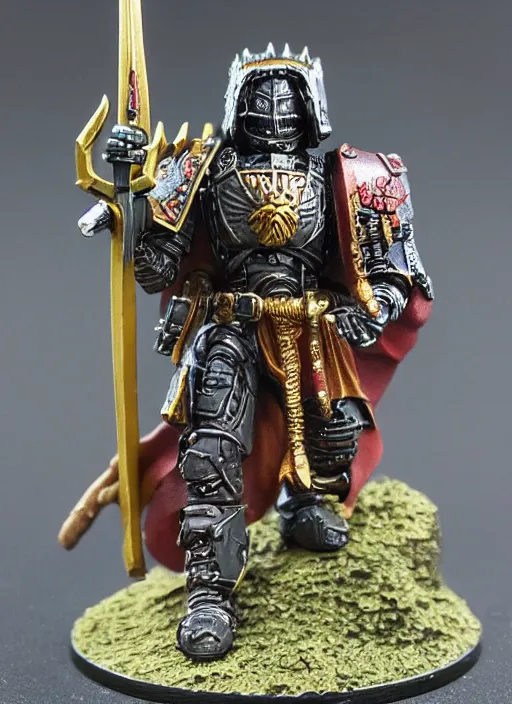 Prompt: 8 0 mm resin detailed miniature of a warhammer 4 0 k lord of the rings, product introduction photos, 4 k, full body,