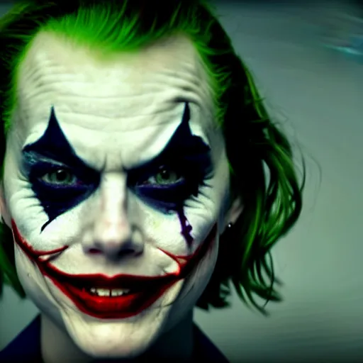 Prompt: Emma Stone as The Joker awe inspiring 8k hdr