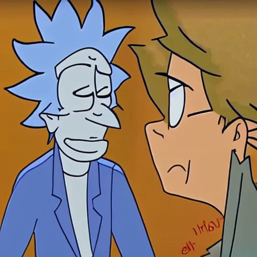 Image similar to Rick Sanchez telling someone called Chris he\'s an idiot