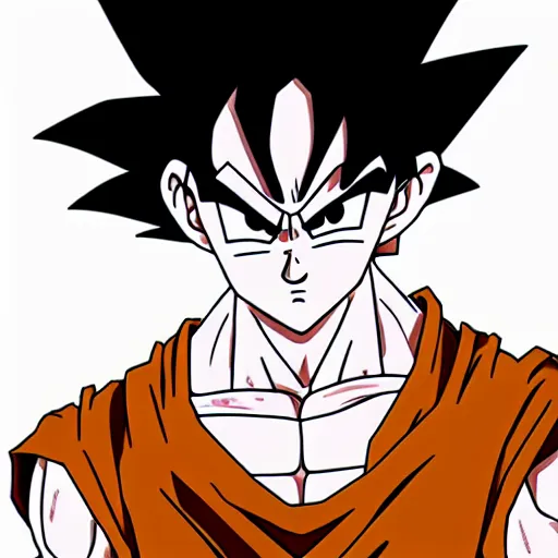 Um desenho de um goku de dragon ball generative ai