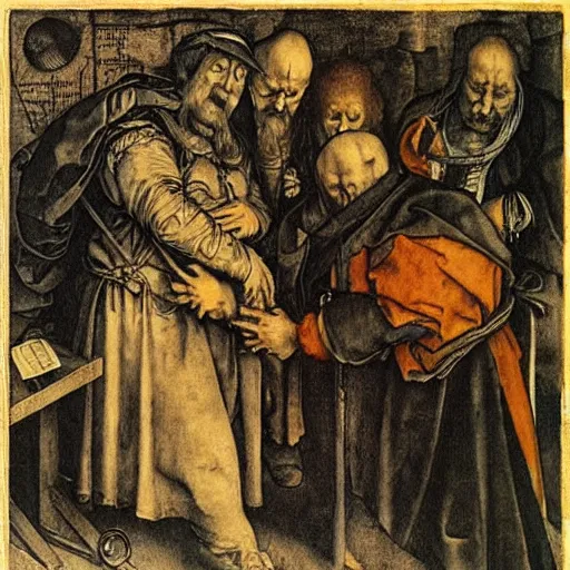 Image similar to gpus go brrr, by albrecht durer ( 1 5 2 3 )